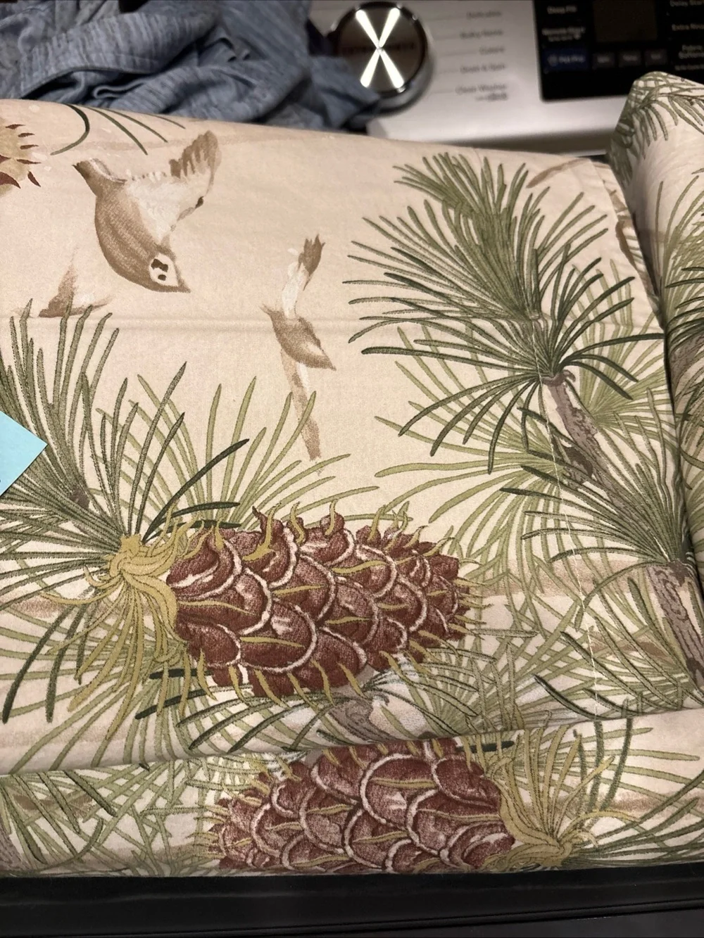 Pottery Barn Snow Pine Bird  Duvet Cover, Shams and Shower Curtain